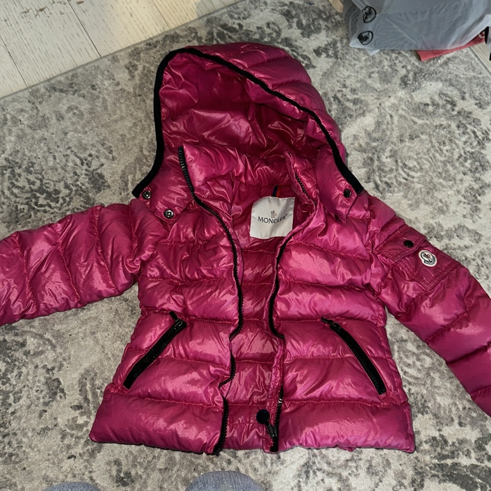 $760.00 authentic Moncler girls pink coat Saks